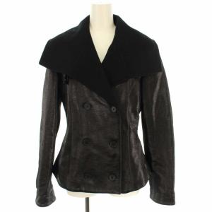 ジャケット ビッグカラー ダブル 3B 総裏地 42 ブラック