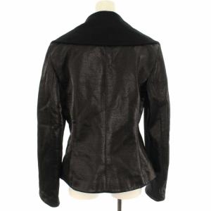 EMPORIO ARMANI ジャケット ビッグカラー ダブル 3B 総裏地 42 ブラック