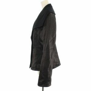 EMPORIO ARMANI ジャケット ビッグカラー ダブル 3B 総裏地 42 ブラック