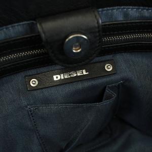 DIESEL スタッズキャンバストートバッグ ブラック