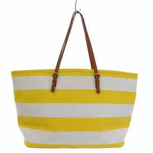 MICHAEL KORS レザーボーダートートバッグ ホワイト