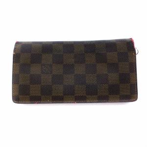 LOUIS VUITTON N60017 ダミエ ポルトフォイユ ブラザ 長財布 キャンバス 茶 ブラウン