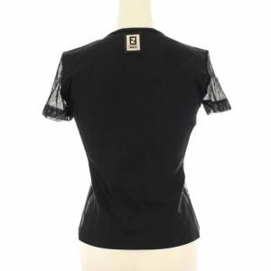 FENDI メッシュ切替シースルーTシャツ 40 ブラック