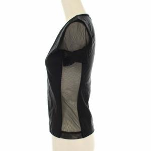 FENDI メッシュ切替シースルーTシャツ 40 ブラック