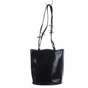 FURLA ワンショルダーバッグ トートバッグ 花 レザー ブラック