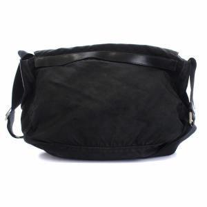 PRADA 三角プレート ナイロン×レザーショルダーバッグ ブラック