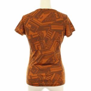FENDI カットソー Tシャツ クルーネック ストレッチ 総柄 ズッカ柄  40 M ブラウン