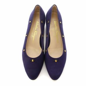 Salvatore Ferragamo ヴァラ金具パンプス 6.5 C パープル