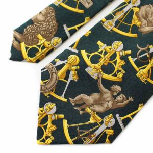 CELINE 総柄シルクネクタイ