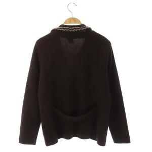 Salvatore Ferragamo ニットジャケット ウール L ブラウン