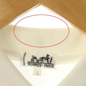 HERMES 半袖ポロシャツ L ホワイト