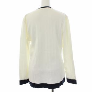 Salvatore Ferragamo ガンチーニ ストライプニットカーディガン ホワイト