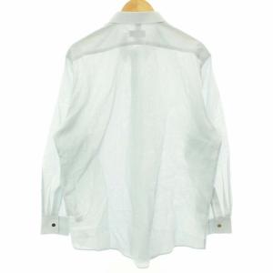 HERMES ワイシャツ ボタンダウン チェック柄 44 M ライトブルー