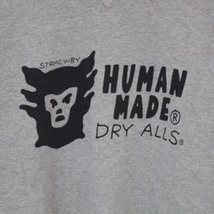 HUMAN MADE スウェット クルーネック 長袖 ロゴプリント  XL グレー ブラック