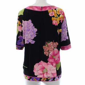 LEONARD 花柄カットソー  L ブラック