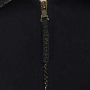 PRADA ジップアップパーカー ジャケット 長袖 フード コットン XS ネイビー ダークネイビー ブラック