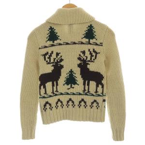 RUGBY RALPH LAUREN カーディガン ニットジャケット ラウンドカラー ジップアップ カウチン トナカイ ウール