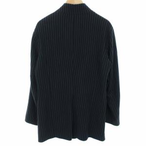 ARMANI COLLEZIONI ジャケット アウター シングル 5B ストライプ ウール M ブラック グレー