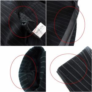 ARMANI COLLEZIONI ジャケット アウター シングル 5B ストライプ ウール M ブラック グレー