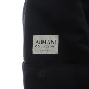 ARMANI COLLEZIONI スーツ セットアップ ビジネス テーラードジャケット ダブル スラックス 50 ネイビー ホワイト
