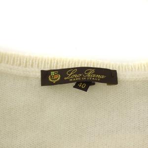 Loro Piana ニット セーター クルーネック プルオーバー 長袖 イタリア製 カシミヤ 40 アイボリー