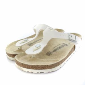 BIRKENSTOCK GIZEH サンダル ベルト レザー 24.5cm ホワイト