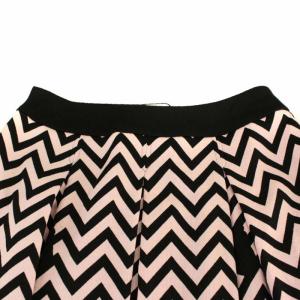 M'S GRACY フレアスカート ひざ丈 花柄 ヘリンボーン 40 ピンク ブラック