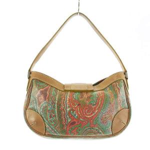 ETRO ペイズリー柄レザーワンショルダーバッグ ベージュ