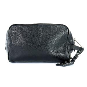 DOLCE&GABBANA レザーセカンドバッグ ブラック