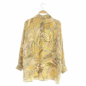 Salvatore Ferragamo 総柄シルクシャツ イエロー