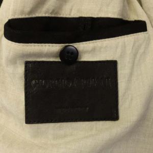 GIORGIO ARMANI 2014年 テーラードジャケット ラムレザー ITA52 黒