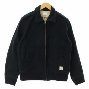 ROTTWEILER コーチジャケット ジップアップ バックプリント コーデュロイ L   ネイビー