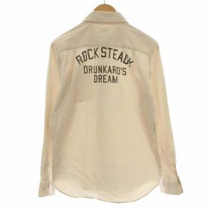 WACKO MARIA シャツ ボタンダウン プリント 刺繍 長袖 M アイボリー