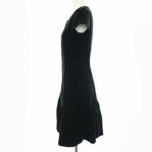 M'S GRACY 18AW ワンピース 半袖 ジップアップ ひざ丈 36 ブラック