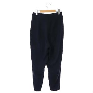 STELLA McCARTNEY ハイウエストサイドジップパンツ テーパード 36 ネイビー