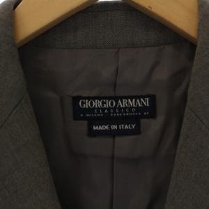 GIORGIO ARMANI イタリア製 テーラードジャケット 総裏地 シングル 3B ウール 38 S グレー