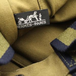 HERMES フールトゥ トートバッグ キャンバス カーキ