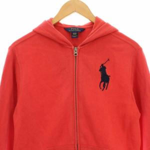 POLO RALPH LAUREN ジップアップパーカー ビッグポニー L レッド