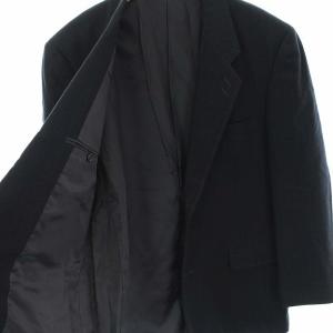 Papas シングルスーツ セットアップ ストライプ テーラードジャケット 2B パンツ M L ネイビー