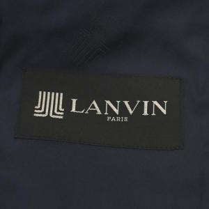 LANVIN テーラードジャケット ダブル 背抜き ロゴボタン M50-36 ネイビー