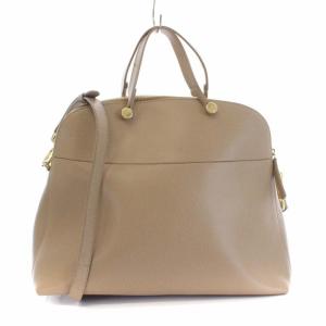 パイパー レザーハンドバッグ ベージュ
