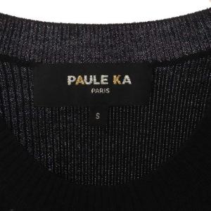PAULE KA プルオーバーウールリブニットセーター  S ブラック