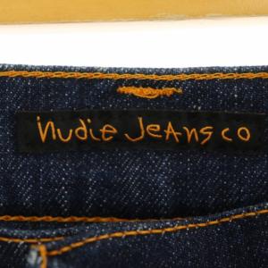 Nudie Jeans デニムパンツ ジーンズ ステッチ ストレート W31 L32 ネイビー