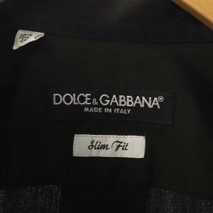 DOLCE&GABBANA シャツ 長袖 ボタンダウン スリムフィット 15 3/4 40 ブラック