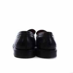 Salvatore Ferragamo ローファー スリッポン ロゴプレート レザー 7.5 ブラック