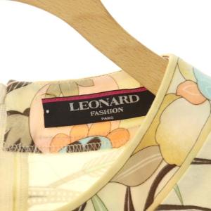 LEONARD 総柄 カットソー Tシャツ 花柄 M ライトイエロー