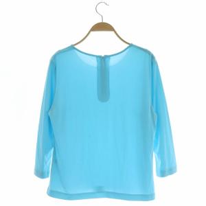 LEONARD カットソー 七分袖 ラインストーン 40 ライトブルー