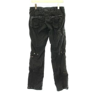 RALPH LAUREN カーゴパンツ ミリタリーパンツ USED加工 ローライズ 11号 M相当 チャコール グレー