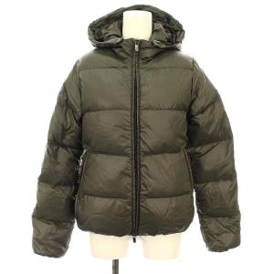 ダウンジャケット ADHARA フード ショート丈 38 グレー