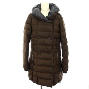ダウンコート ロング ミドル丈 42 ブラウン